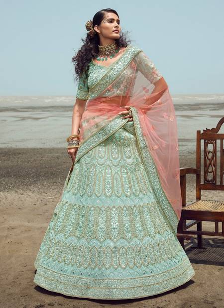 Sea Green Colour Kimaya Arya New Latest Designer Ethnic Wear Lehenga Choli Collection 23010